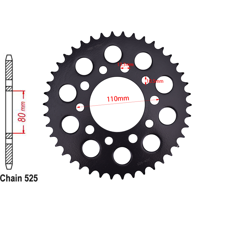Motorcycle Gear Japan - Motorcycle 525 Chain 16T Front 42T