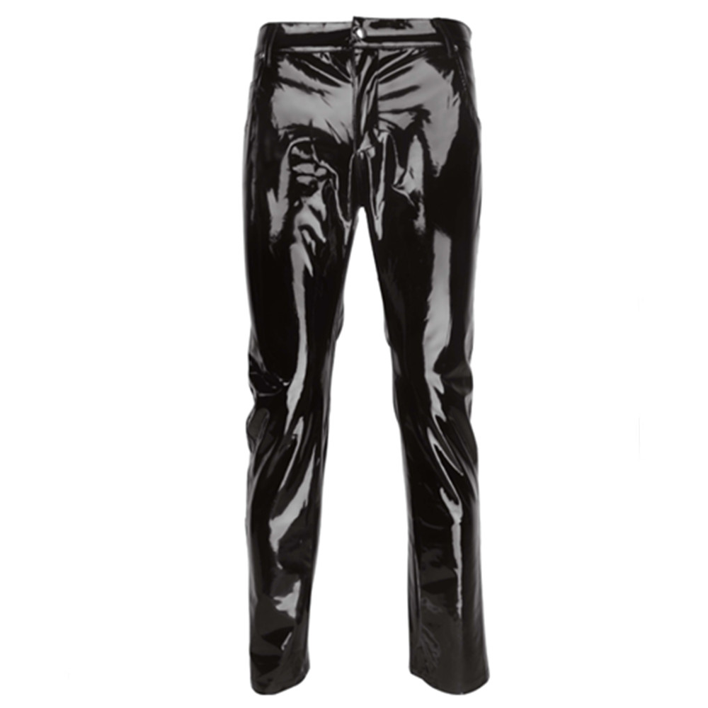 Shiny PVC Latex Trousers Men M - Motorcycle Gear For Men 评论和价格
