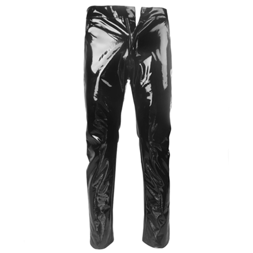 Shiny PVC Latex Trousers Men M - Motorcycle Gear For Men 评论和价格