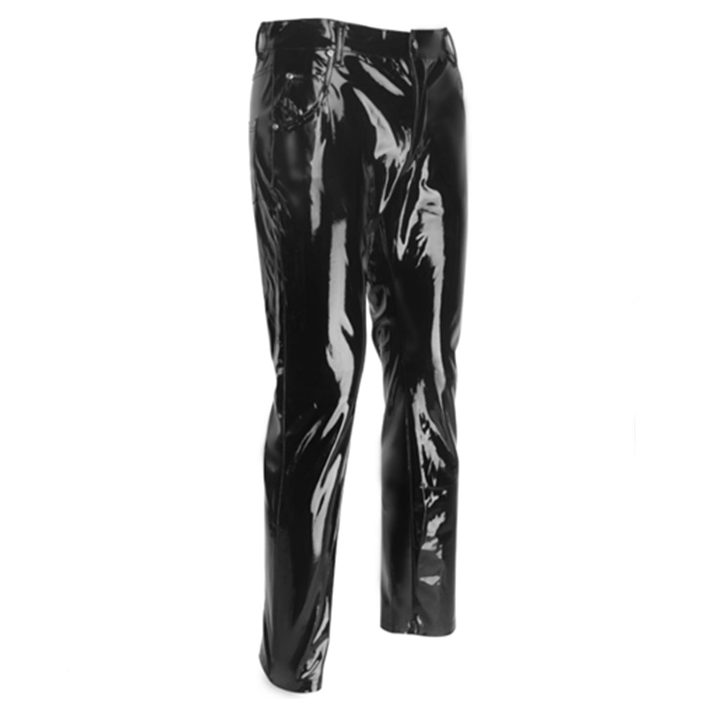Shiny PVC Latex Trousers Men M - Motorcycle Gear For Men 评论和价格
