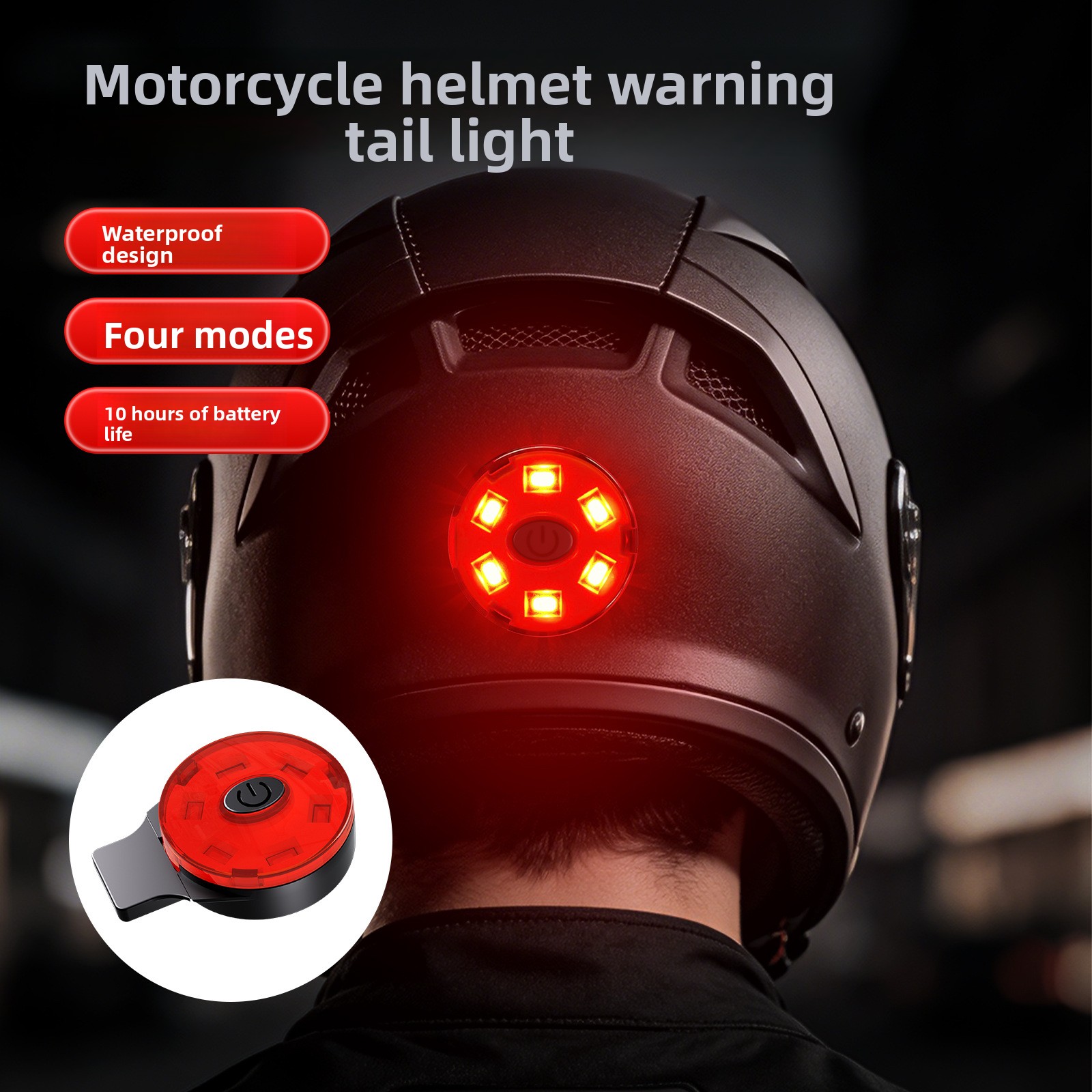 USB Rechargeable LED Helmet Ta - Motorcycle Gear For Men 评论和价格