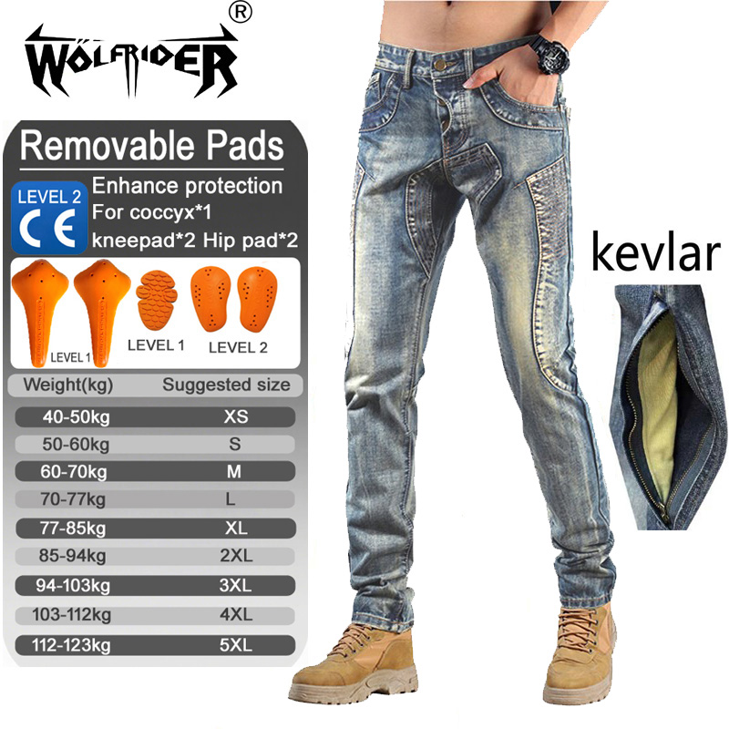 Kevlar Motorcycle Jeans Men Ar - Motorcycle Gear Japan 评论和价格