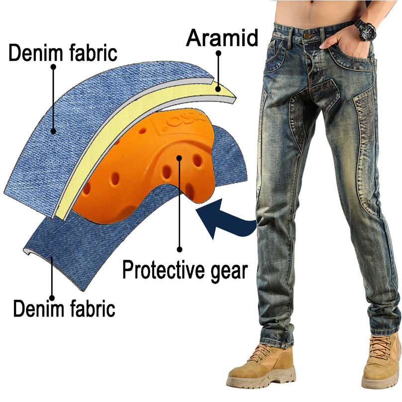Kevlar Motorcycle Jeans Men Ar - Motorcycle Gear Japan 评论和价格